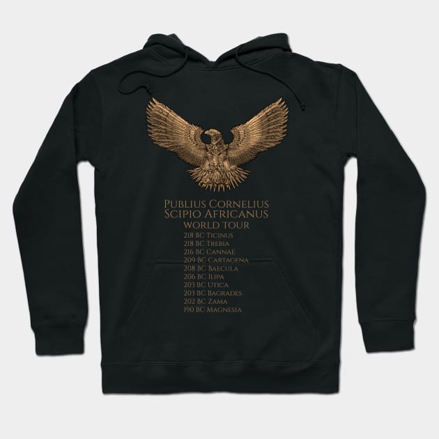 Ancient Roman Steampunk Eagle - Scipio Africanus World Tour Hoodie by Styr Designs